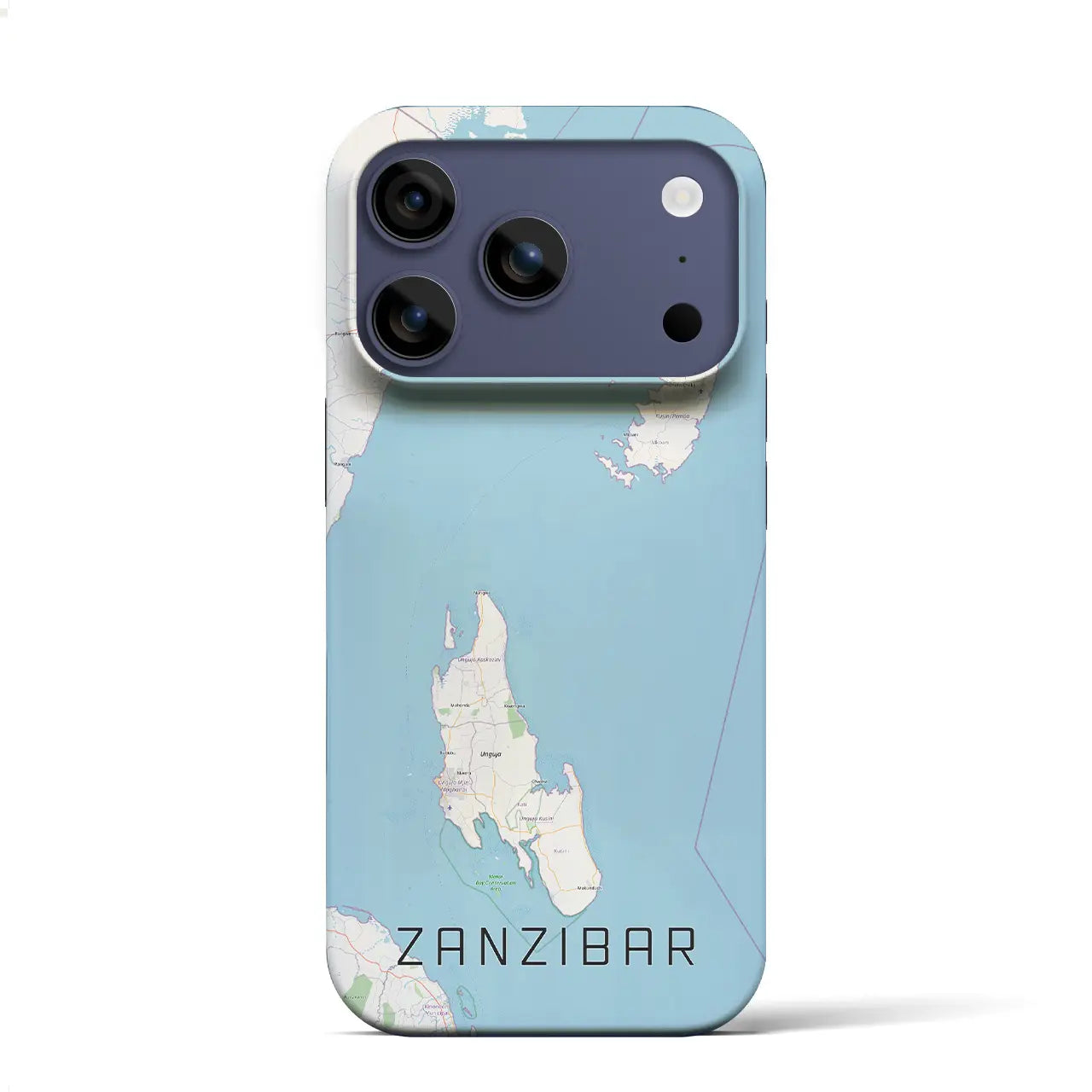 【ザンジバル（タンザニア）】地図柄iPhoneケース（バックカバータイプ）