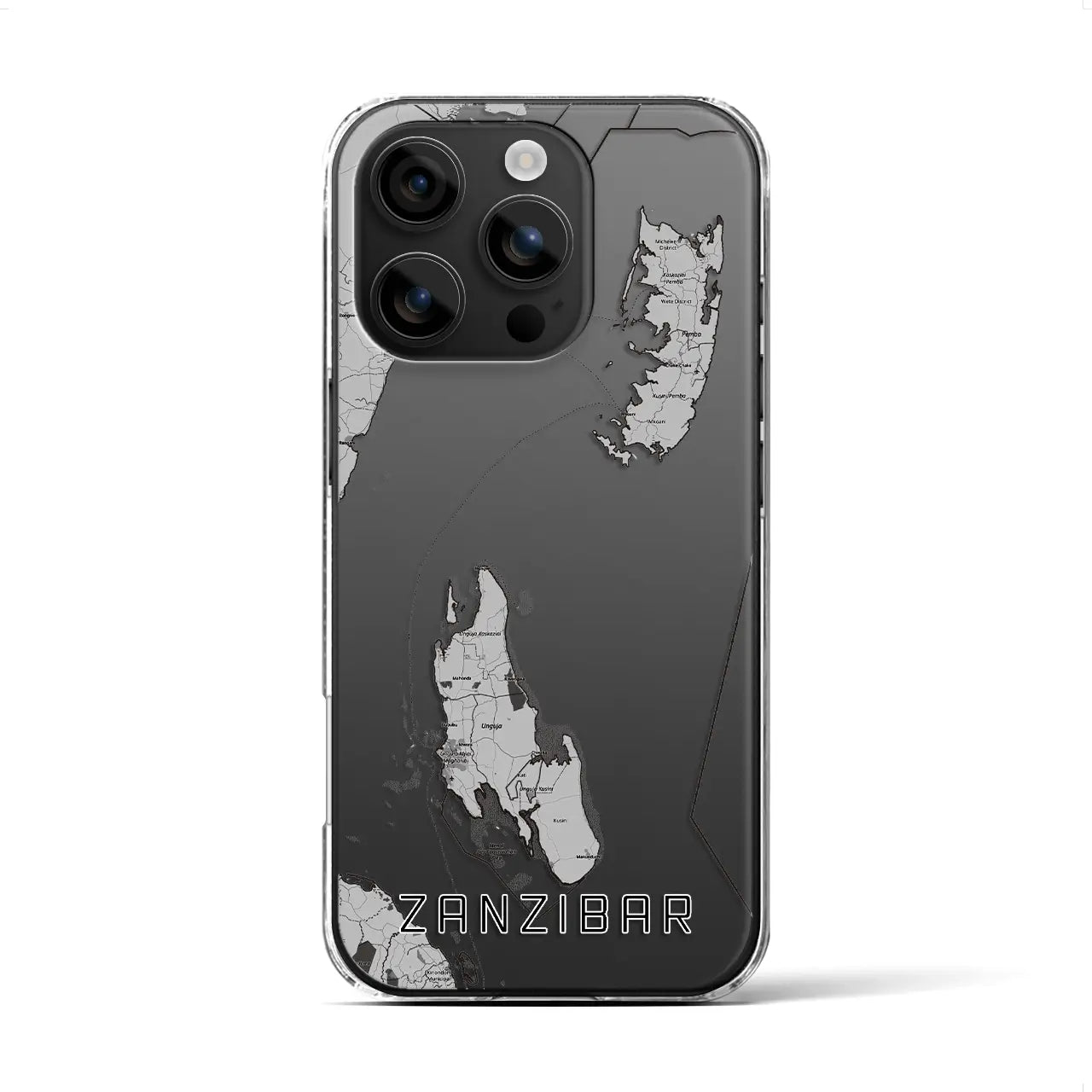 【ザンジバル（タンザニア）】地図柄iPhoneケース（クリアタイプ）