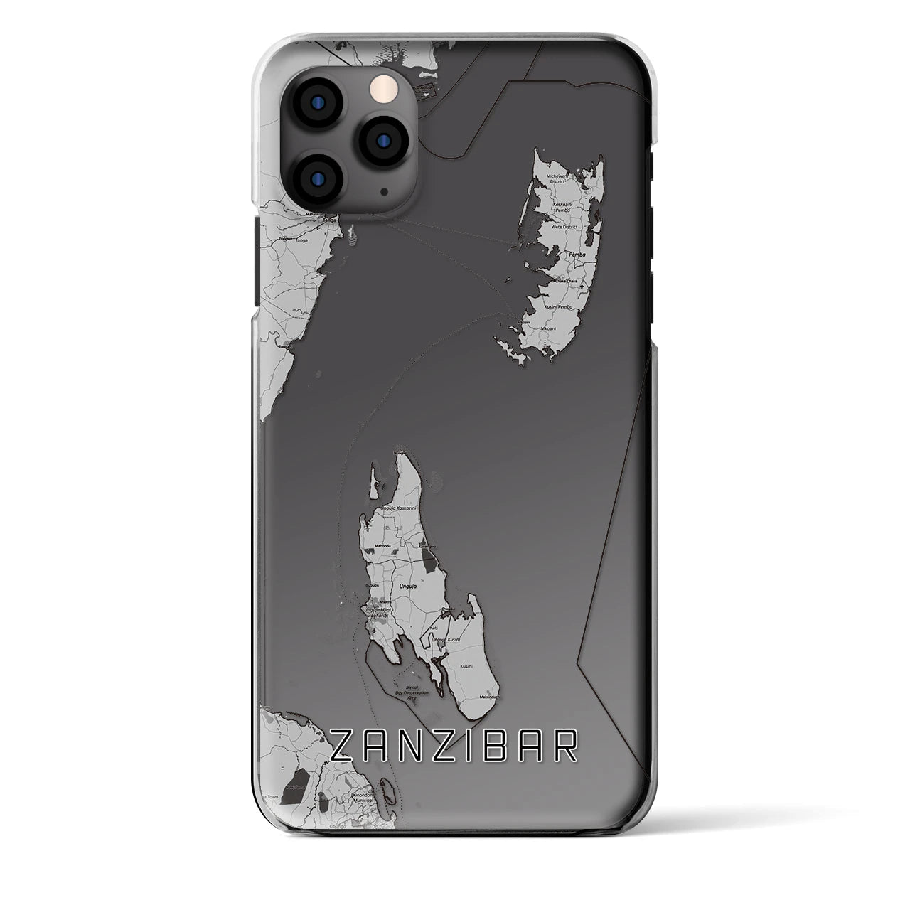 【ザンジバル（タンザニア）】地図柄iPhoneケース（クリアタイプ）