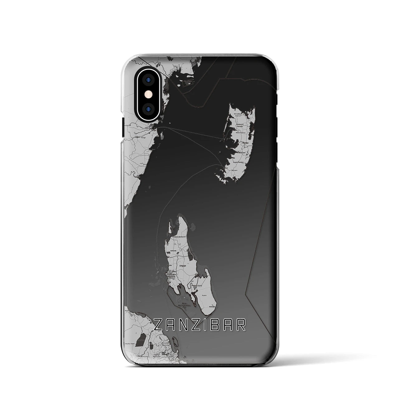 【ザンジバル（タンザニア）】地図柄iPhoneケース（クリアタイプ）