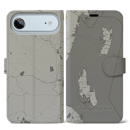 【ザンジバル（タンザニア）】地図柄iPhoneケース（手帳タイプ）