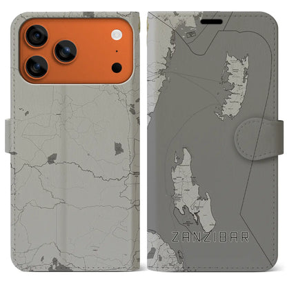 【ザンジバル（タンザニア）】地図柄iPhoneケース（手帳タイプ）