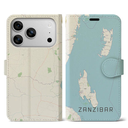 【ザンジバル（タンザニア）】地図柄iPhoneケース（手帳タイプ）