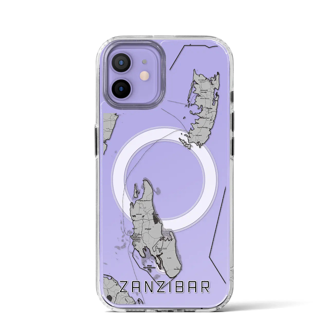 【ザンジバル（タンザニア）】地図柄iPhoneケース（MagSafeタイプ）