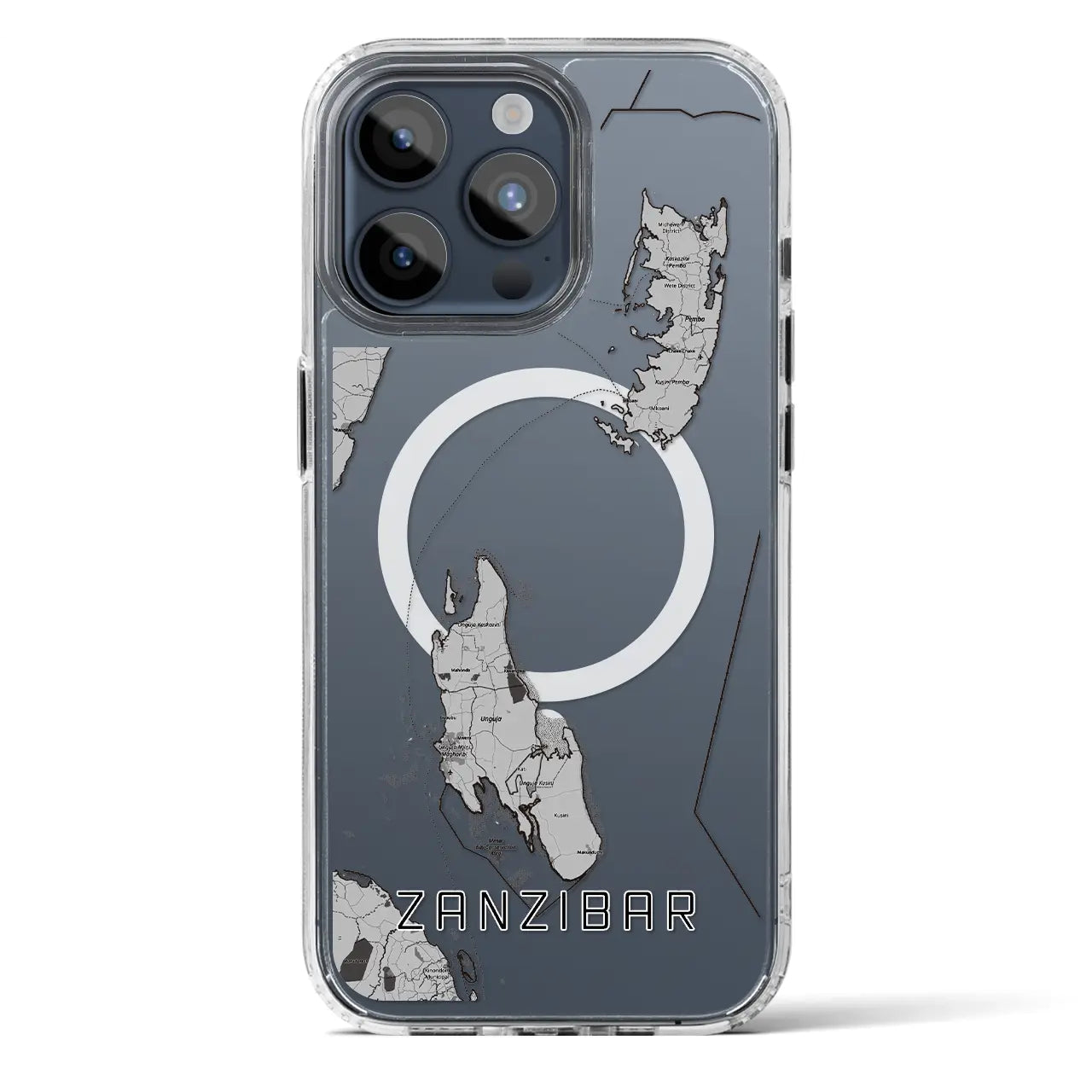 【ザンジバル（タンザニア）】地図柄iPhoneケース（MagSafeタイプ）
