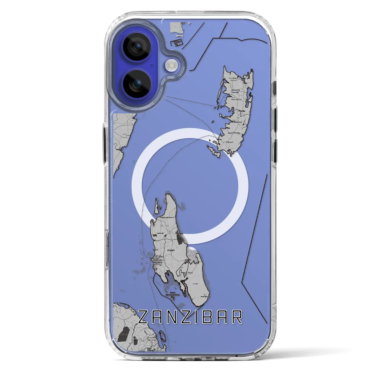 【ザンジバル（タンザニア）】地図柄iPhoneケース（MagSafeタイプ）