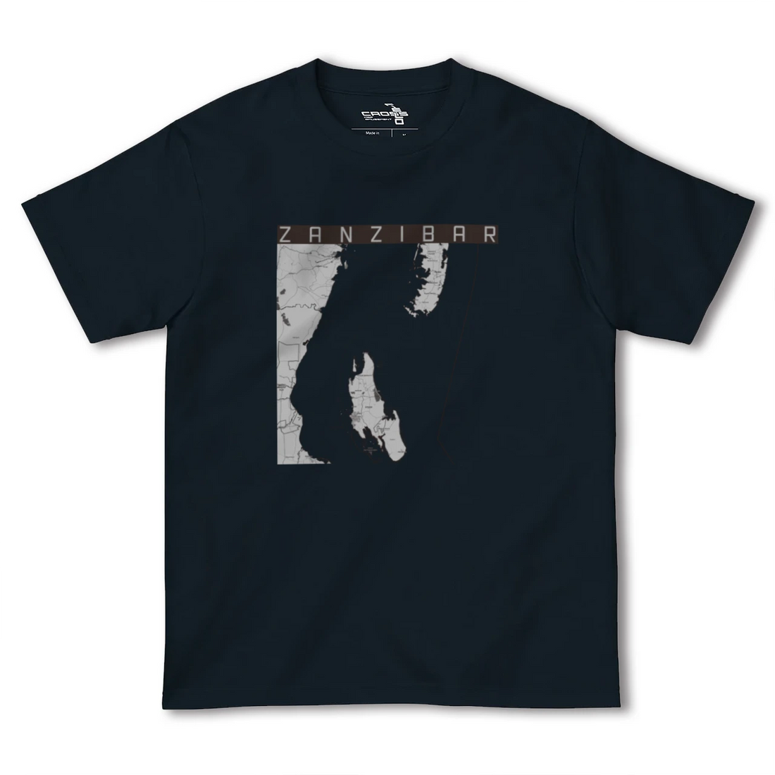 【ザンジバル(タンザニア)】地図柄ヘビーウェイトTシャツ