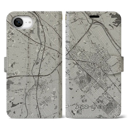 【雑餉隈（福岡県）】地図柄iPhoneケース（手帳タイプ）