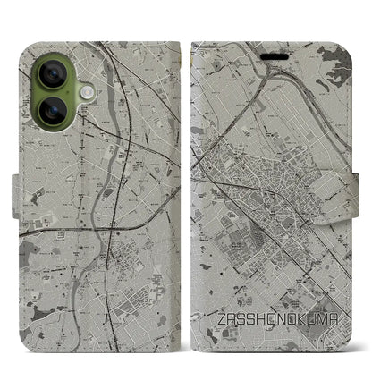 【雑餉隈（福岡県）】地図柄iPhoneケース（手帳タイプ）