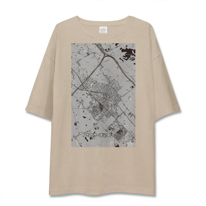 【雑餉隈（福岡県）】地図柄ビッグシルエットTシャツ