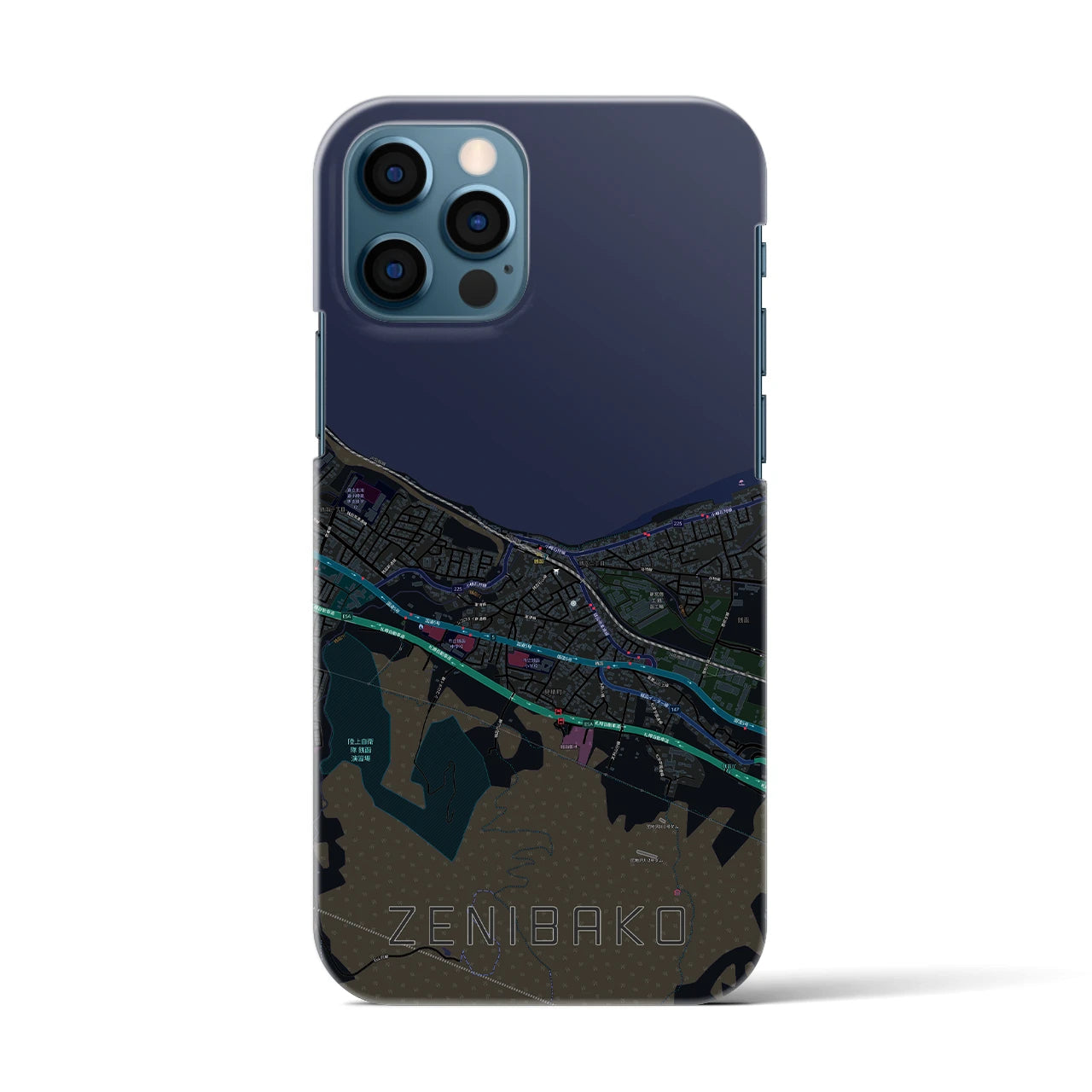 【銭函（北海道）】地図柄iPhoneケース（バックカバータイプ）