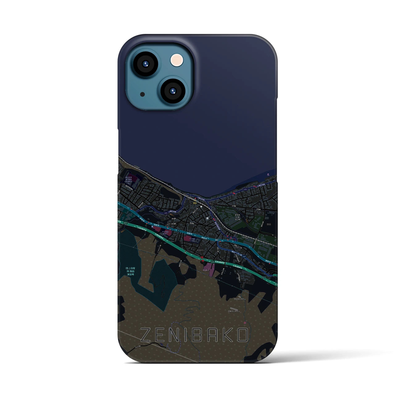 【銭函（北海道）】地図柄iPhoneケース（バックカバータイプ）