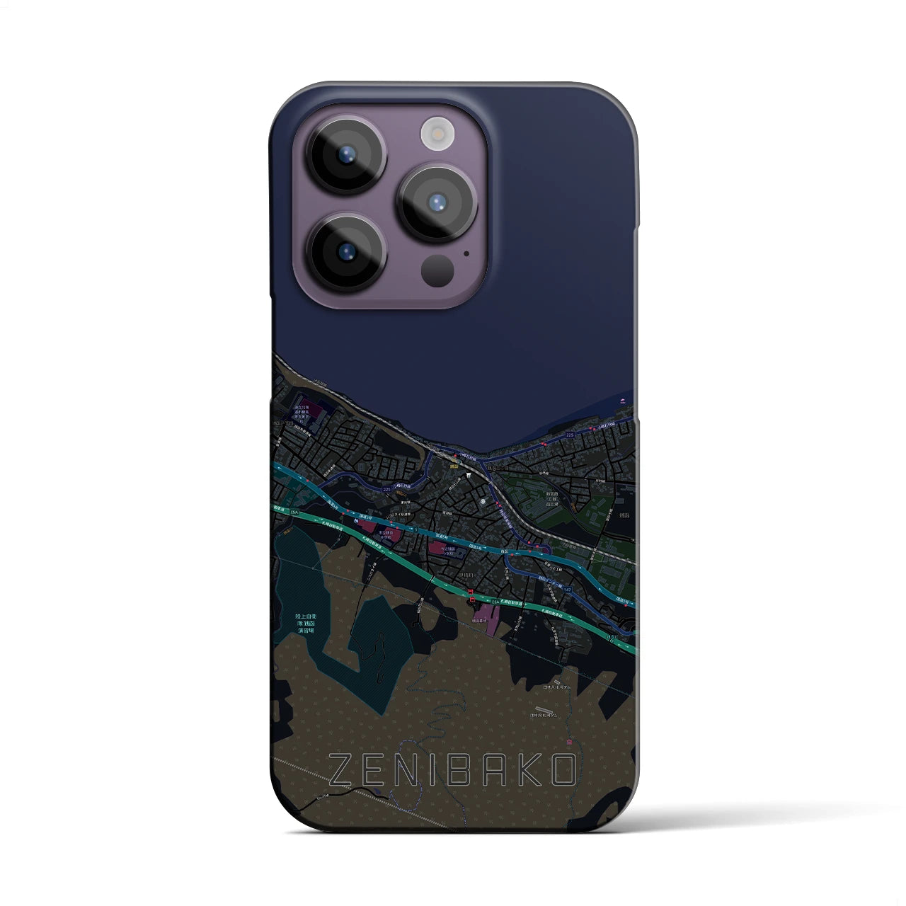 【銭函（北海道）】地図柄iPhoneケース（バックカバータイプ）