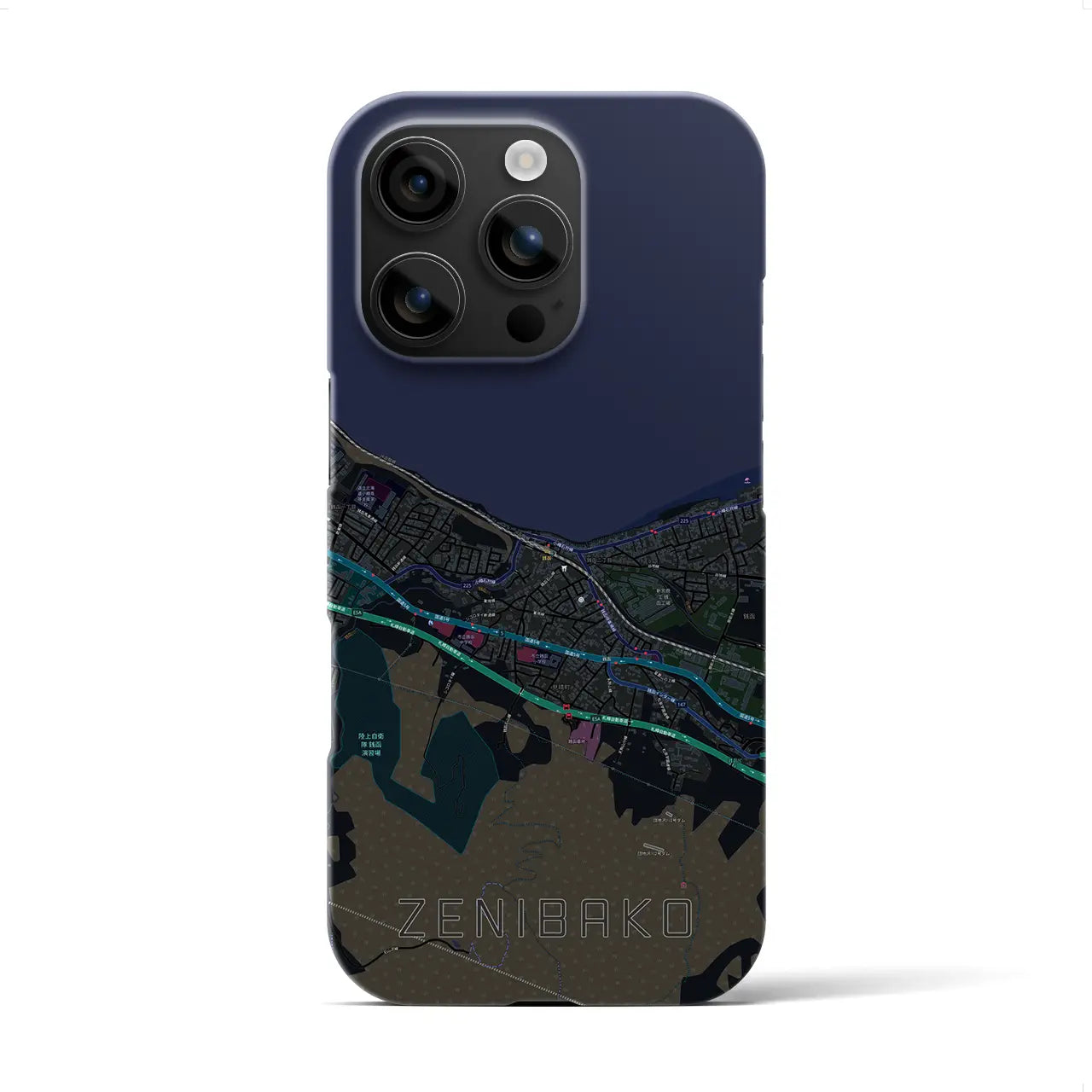 【銭函（北海道）】地図柄iPhoneケース（バックカバータイプ）