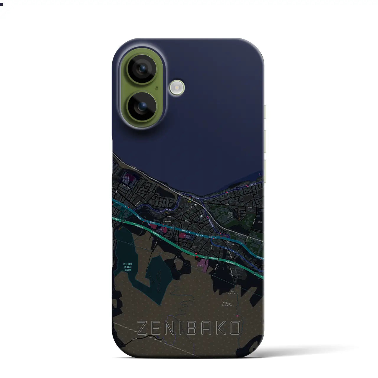 【銭函（北海道）】地図柄iPhoneケース（バックカバータイプ）