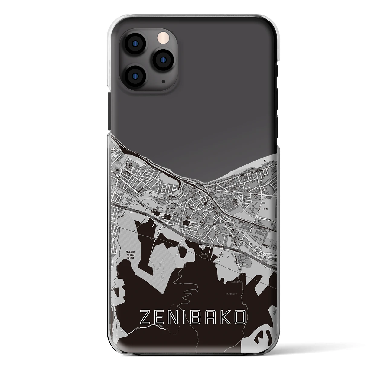 【銭函（北海道）】地図柄iPhoneケース（クリアタイプ）