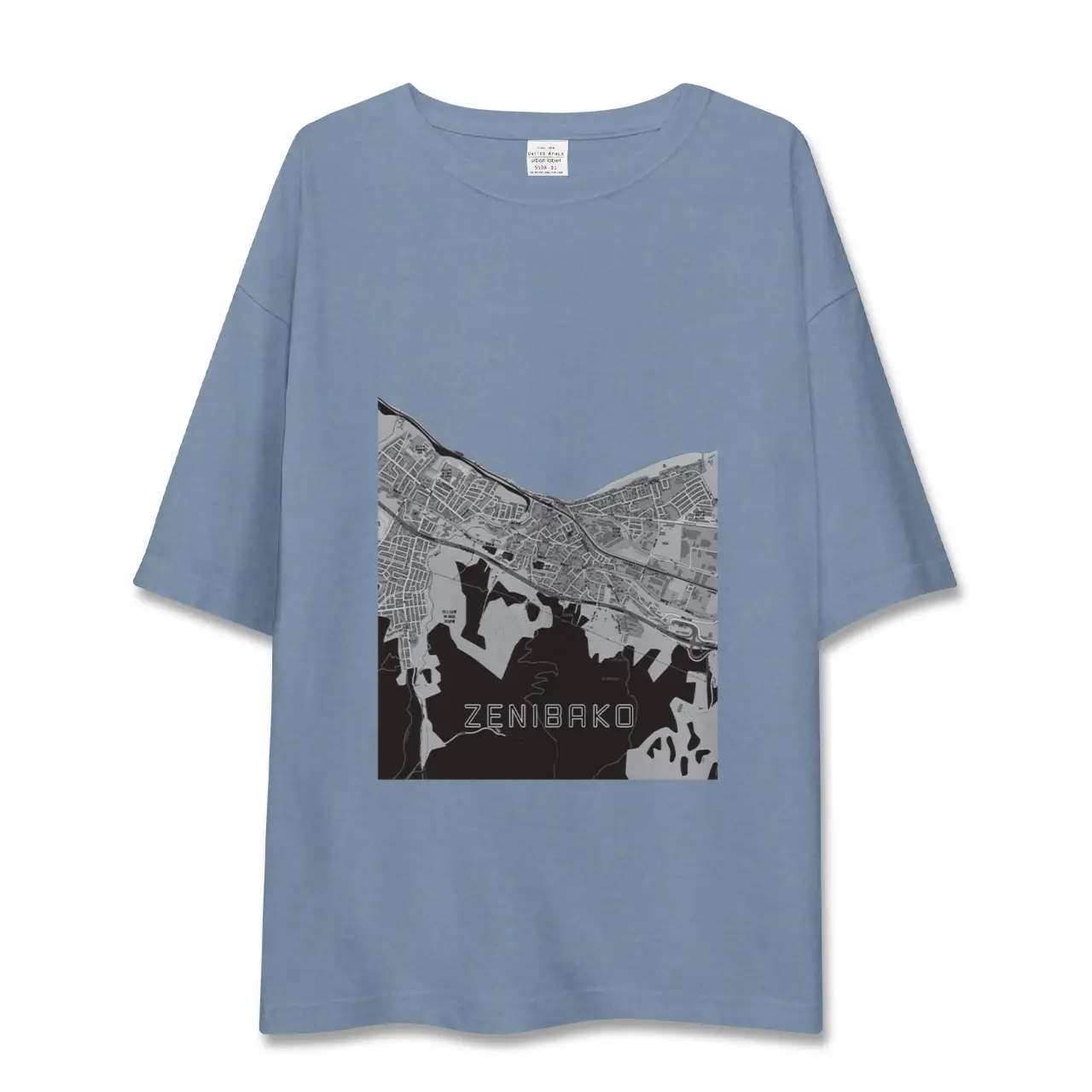 【銭函（北海道）】地図柄ビッグシルエットTシャツ