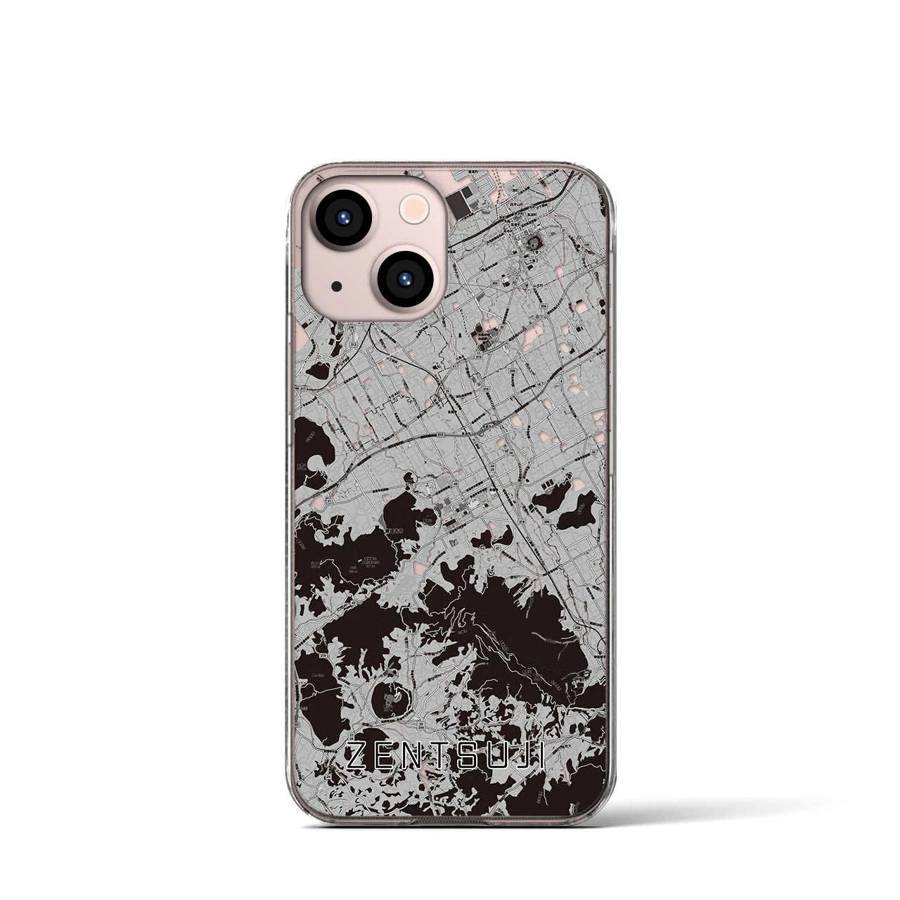 【善通寺（香川県）】地図柄iPhoneケース（クリアタイプ）