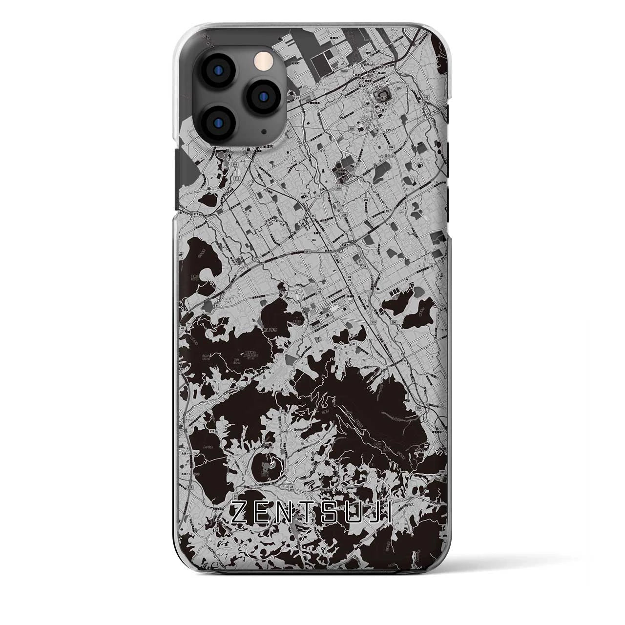 【善通寺（香川県）】地図柄iPhoneケース（クリアタイプ）