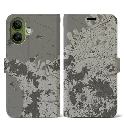 【善通寺（香川県）】地図柄iPhoneケース（手帳タイプ）