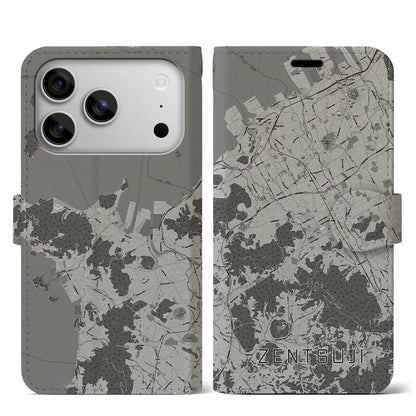 【善通寺（香川県）】地図柄iPhoneケース（手帳タイプ）