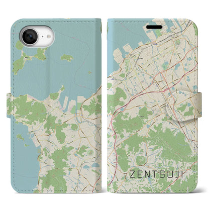 【善通寺（香川県）】地図柄iPhoneケース（手帳タイプ）