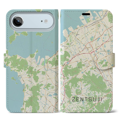 【善通寺（香川県）】地図柄iPhoneケース（手帳タイプ）