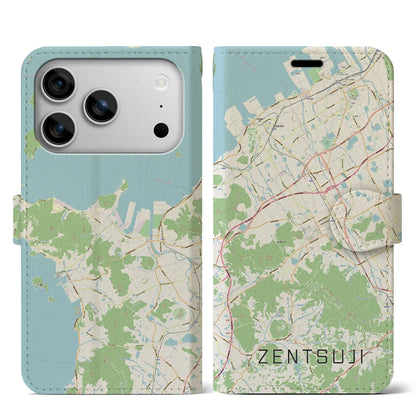 【善通寺（香川県）】地図柄iPhoneケース（手帳タイプ）