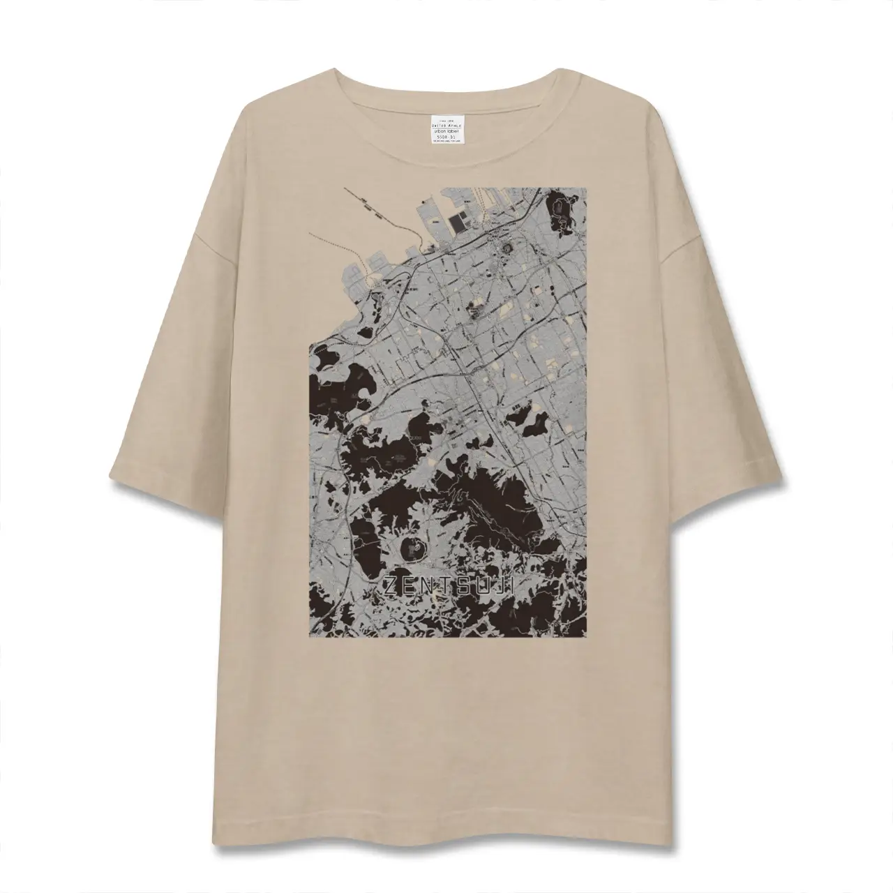 【善通寺（香川県）】地図柄ビッグシルエットTシャツ