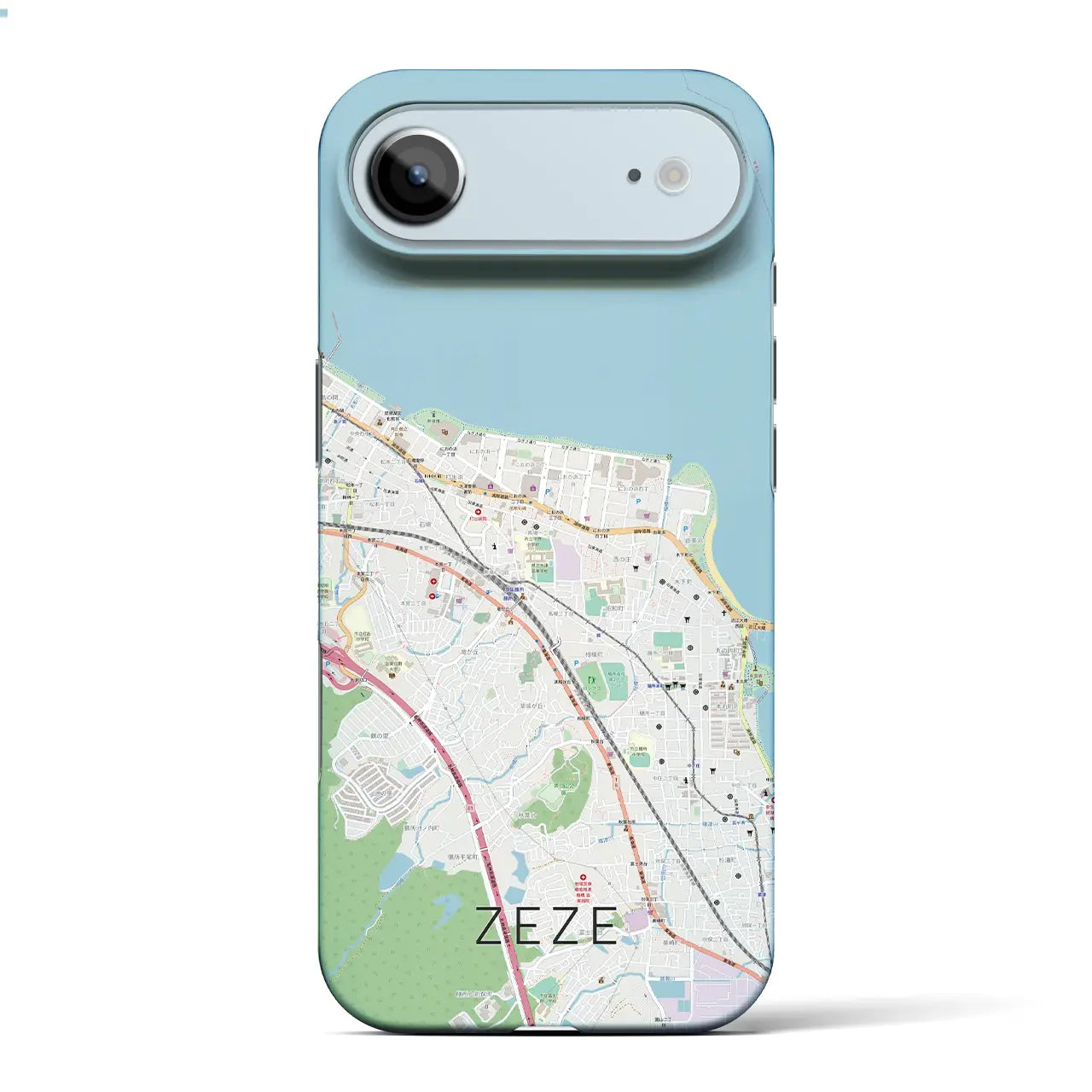 【膳所（滋賀県）】地図柄iPhoneケース（バックカバータイプ）