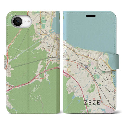 【膳所（滋賀県）】地図柄iPhoneケース（手帳タイプ）