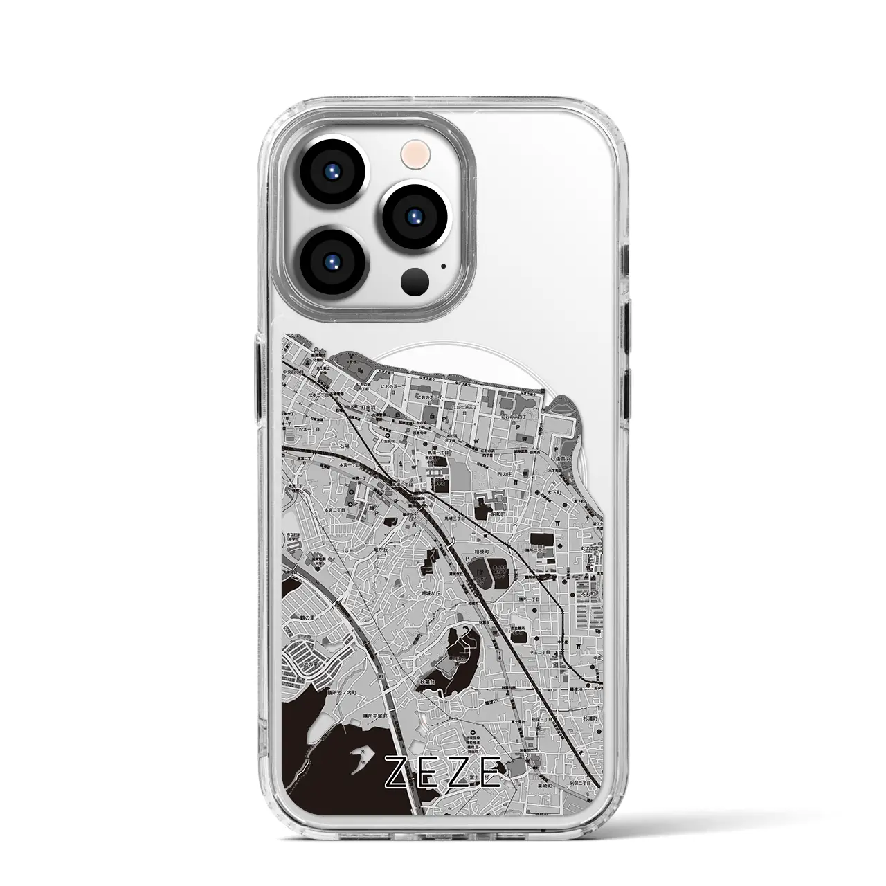 【膳所（滋賀県）】地図柄iPhoneケース（MagSafeタイプ）