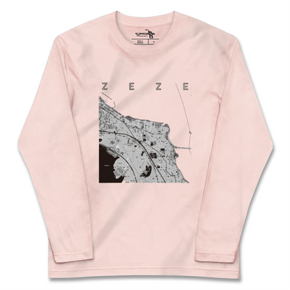 【膳所（滋賀県）】地図柄ロングスリーブTシャツ