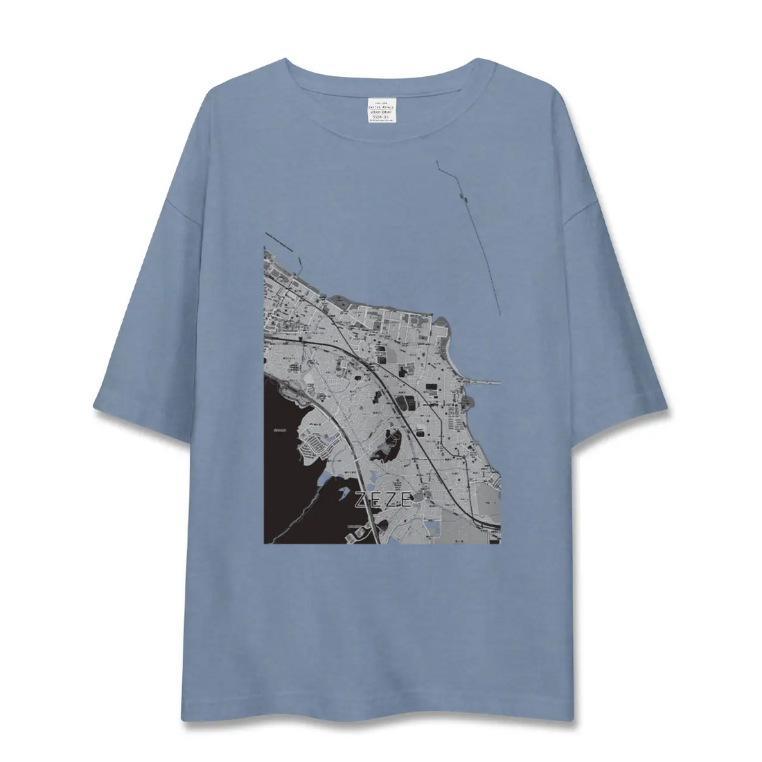 【膳所（滋賀県）】地図柄ビッグシルエットTシャツ