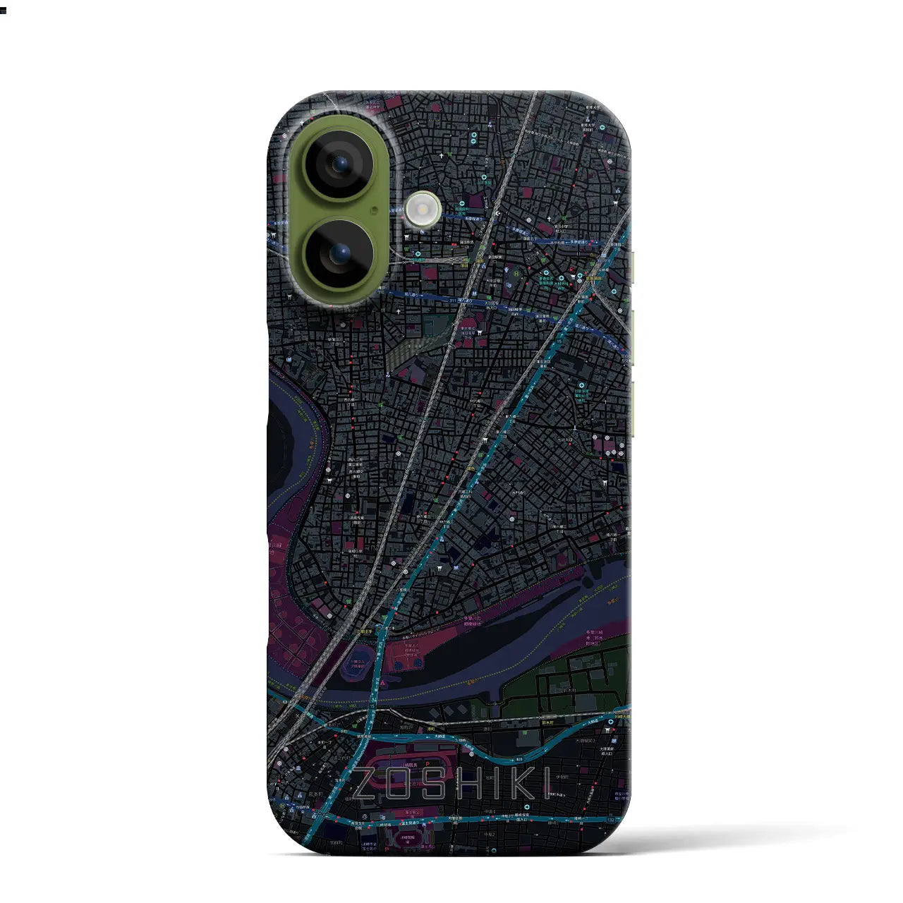 【雑色（東京都）】地図柄iPhoneケース（バックカバータイプ）