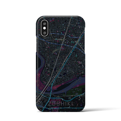 【雑色（東京都）】地図柄iPhoneケース（バックカバータイプ）