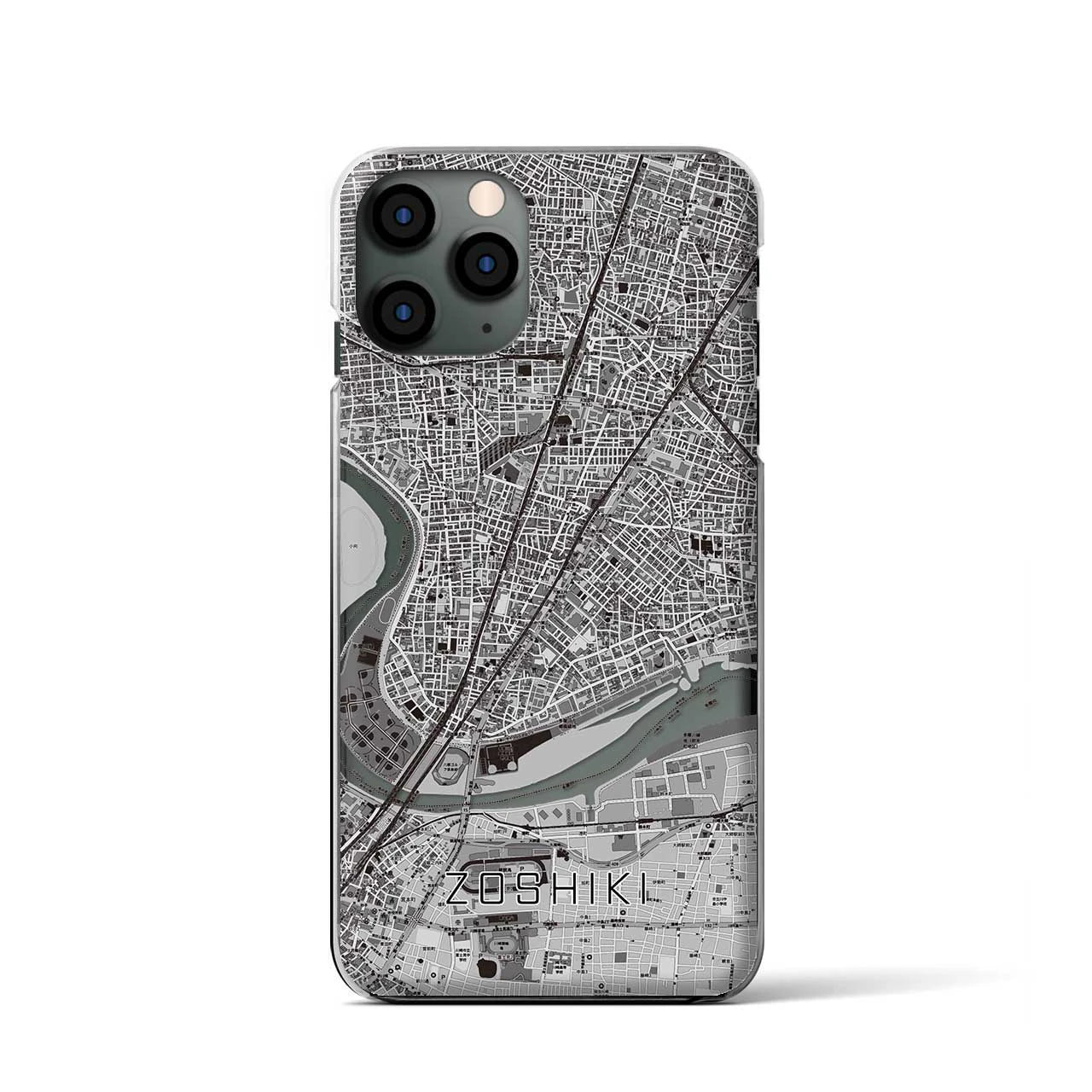 【雑色（東京都）】地図柄iPhoneケース（クリアタイプ）