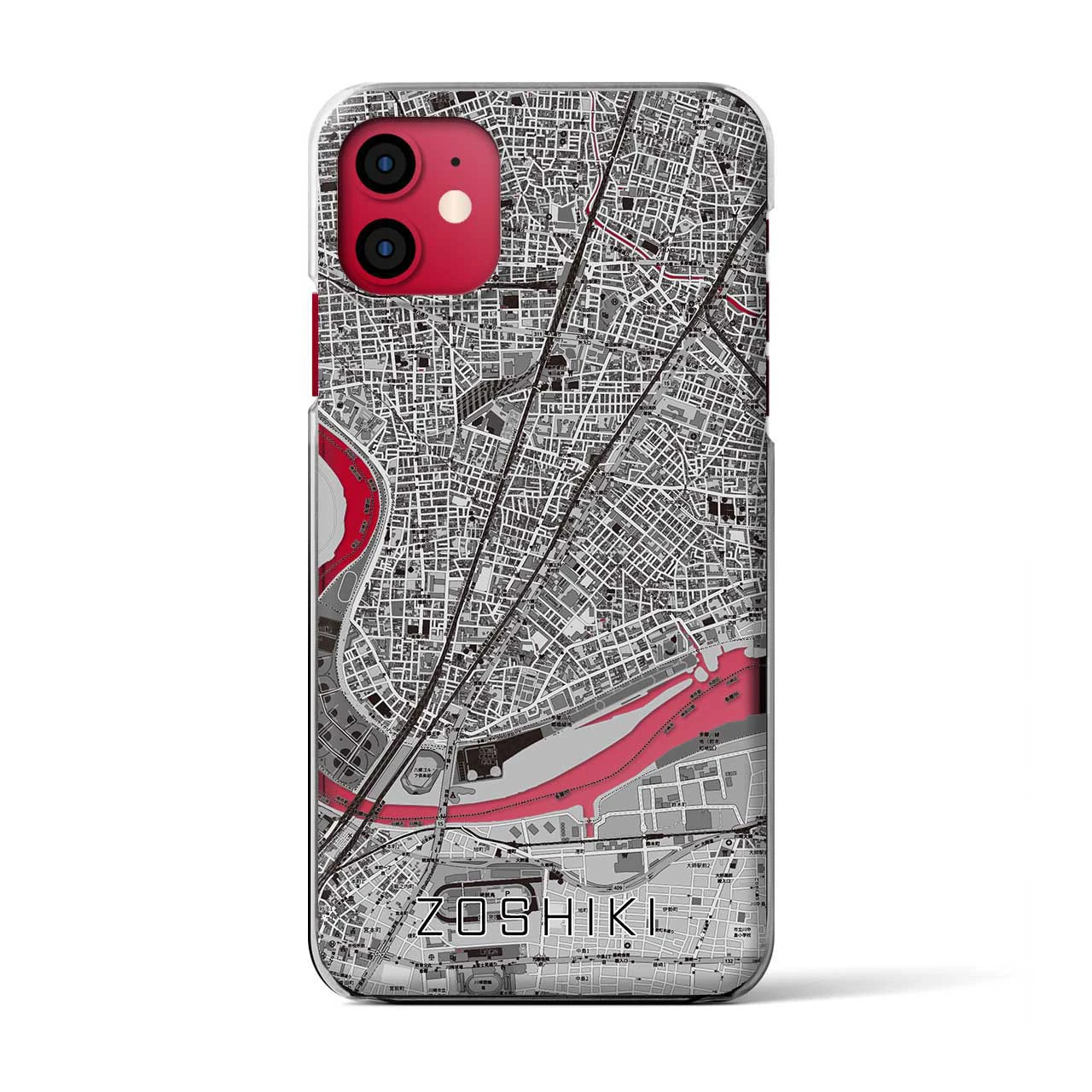 【雑色（東京都）】地図柄iPhoneケース（クリアタイプ）