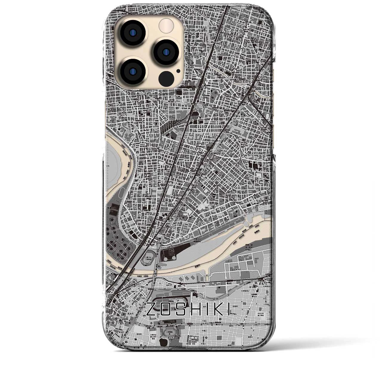 【雑色（東京都）】地図柄iPhoneケース（クリアタイプ）