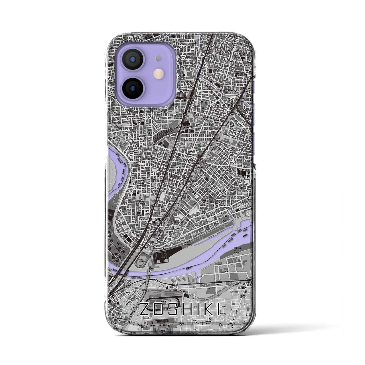 【雑色（東京都）】地図柄iPhoneケース（クリアタイプ）