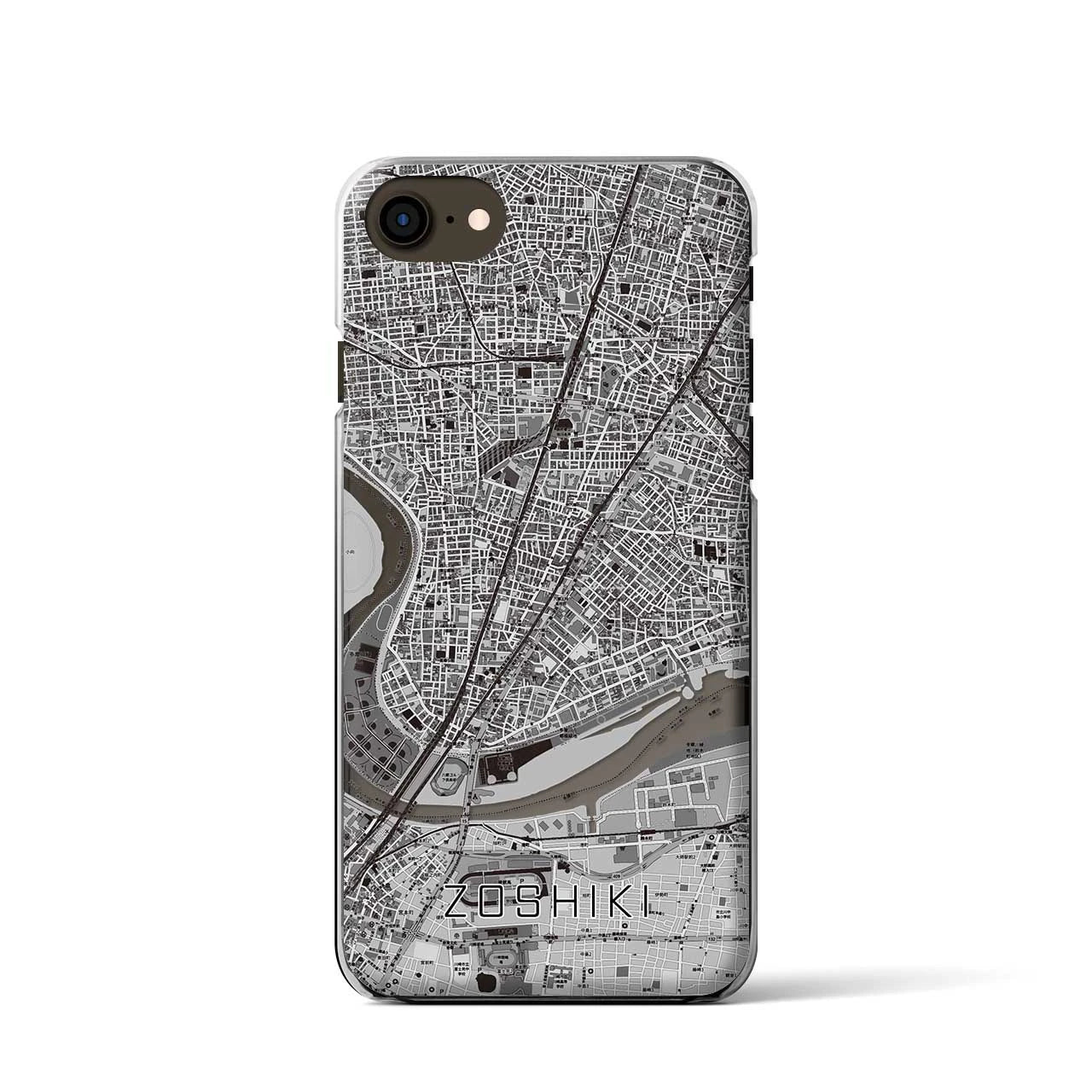 【雑色（東京都）】地図柄iPhoneケース（クリアタイプ）