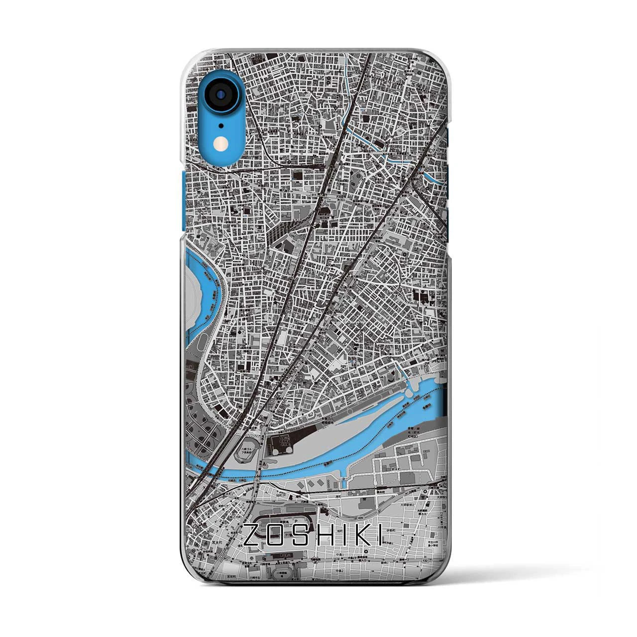 【雑色（東京都）】地図柄iPhoneケース（クリアタイプ）