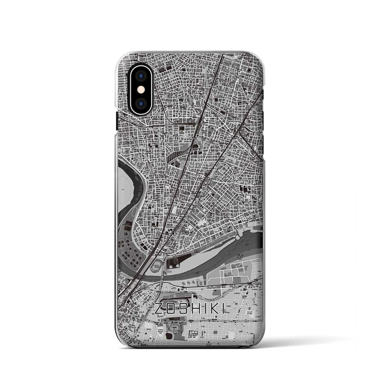 【雑色（東京都）】地図柄iPhoneケース（クリアタイプ）