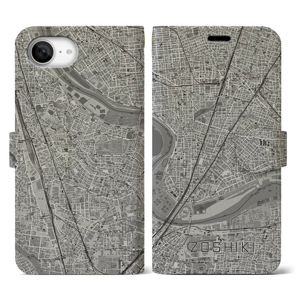 【雑色（東京都）】地図柄iPhoneケース（手帳タイプ）