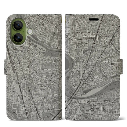 【雑色（東京都）】地図柄iPhoneケース（手帳タイプ）