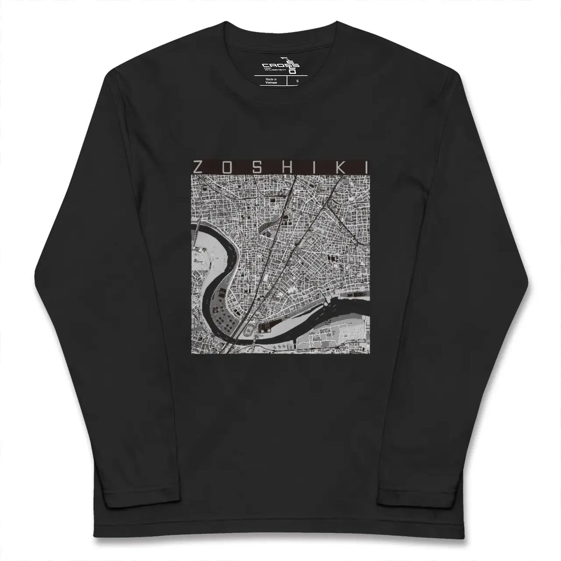 【雑色（東京都）】地図柄ロングスリーブTシャツ