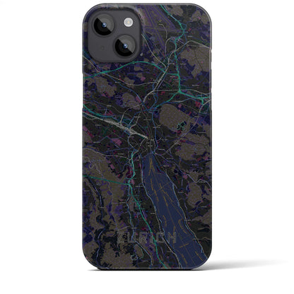 【チューリッヒ（スイス）】地図柄iPhoneケース（バックカバータイプ）