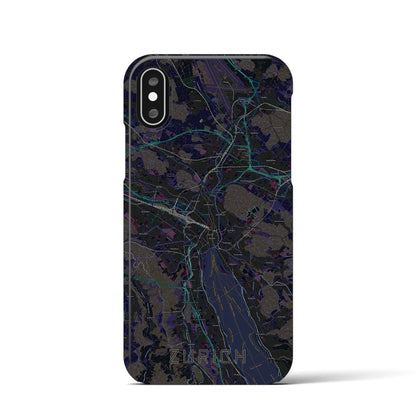 【チューリッヒ（スイス）】地図柄iPhoneケース（バックカバータイプ）