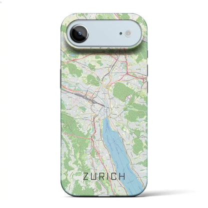 【チューリッヒ（スイス）】地図柄iPhoneケース（バックカバータイプ）