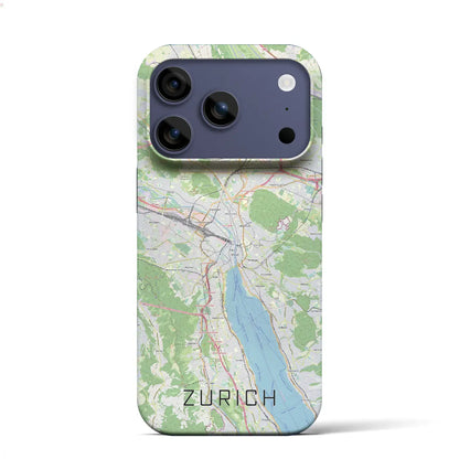 【チューリッヒ（スイス）】地図柄iPhoneケース（バックカバータイプ）